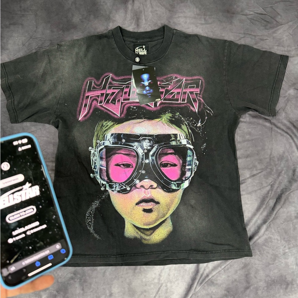 Authentic Hellstar T Shirt with NFC tag and chip